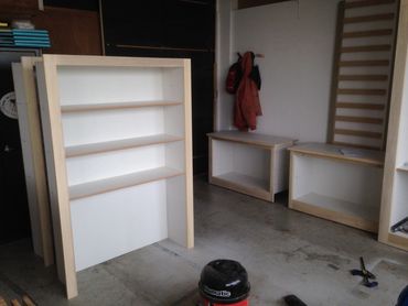 Norwich-carpenter-bookcase-bespoke-painted