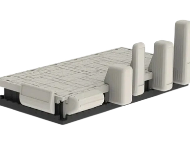 Wave Armor dock with multiple different bumpers attached 