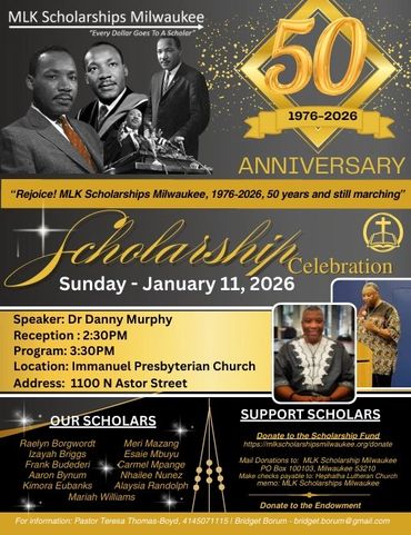 MLK Scholarships Milwaukee 50th anniversary celebration on January 11, 2026.