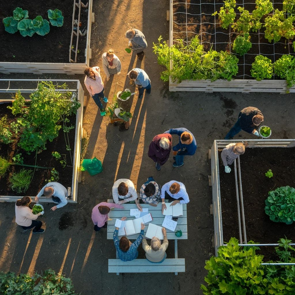 community garden, prep with community, social engagement