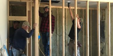 Framing the inside of a barndominimun 