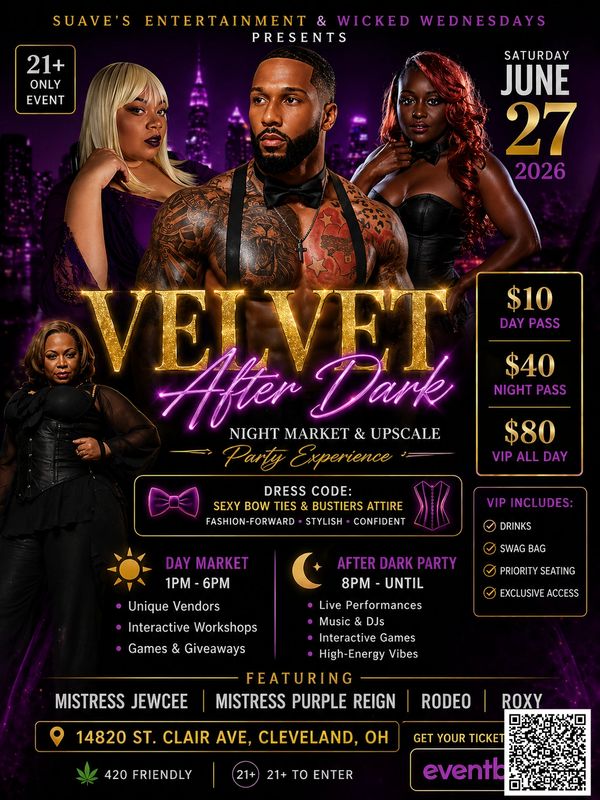 Flyer about velvet After Dark 