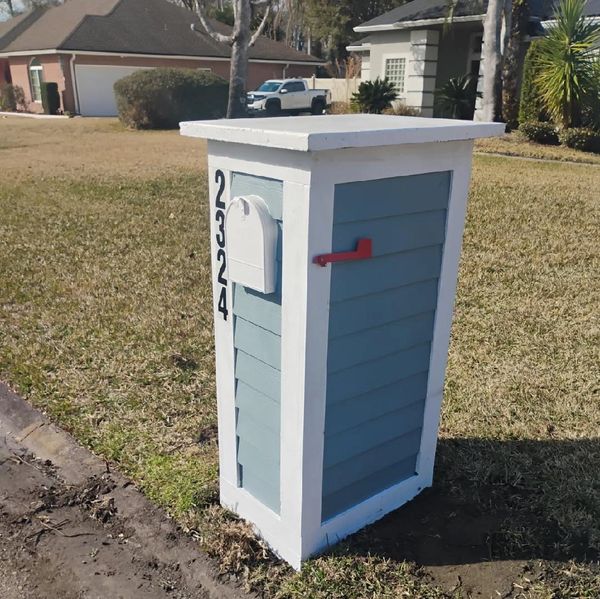 A new service we added recently.  Custom built mailboxes!