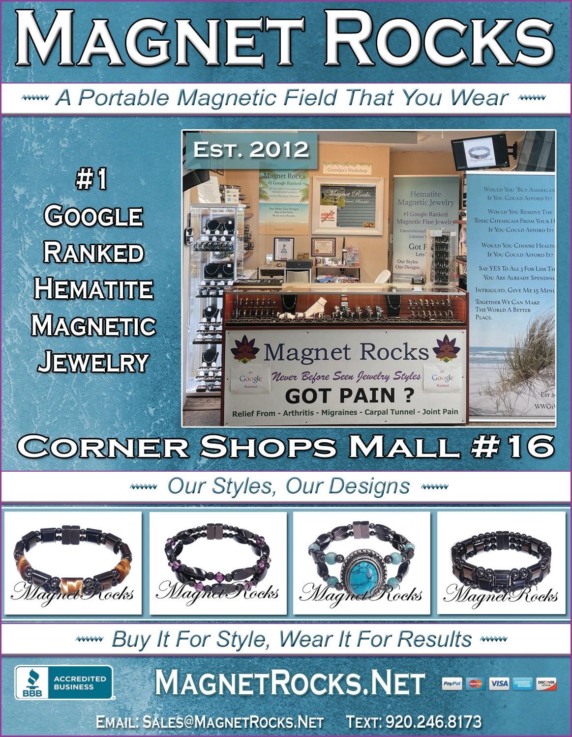 Magnet Rocks advertisement.