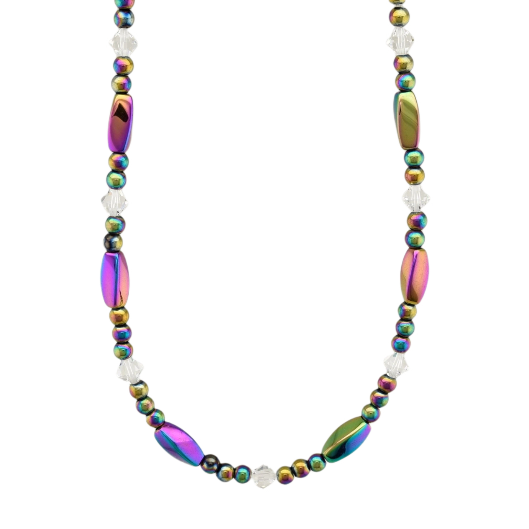 Rainbow Magnetic Necklace Bracelet Fun jewelry 36" wrap to different styles 