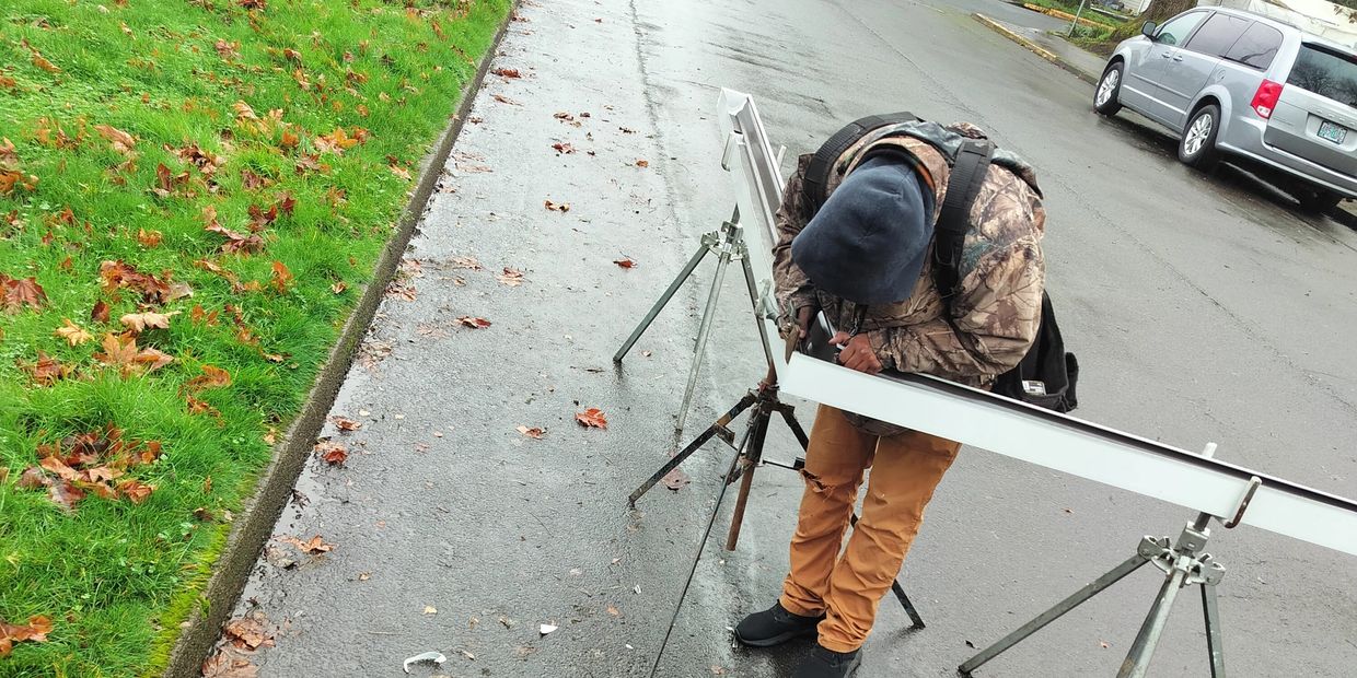 Gutters miter coner installation near Salem Oregon 