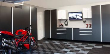 black wood garage cabinets 