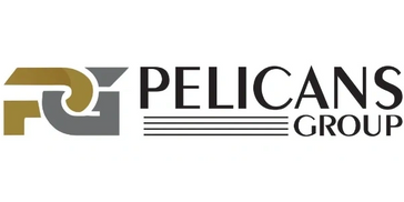 Logo of Pelicans Group featuring stylized letters and elegant typography.
