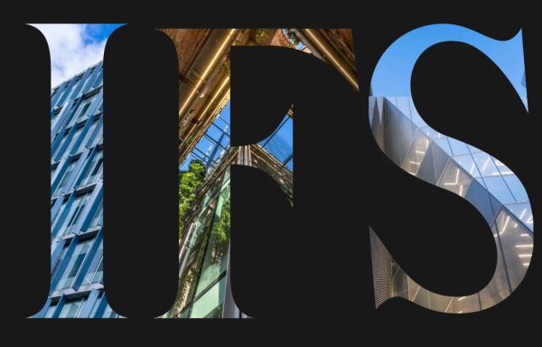 Architectural letters 'URS' filled with modern building images.