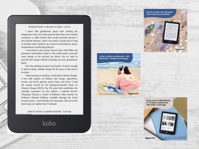 Kobo Clara 2E eReader Bundle with Deep Ocean Blue SleepCover 6” Touchscreen  WiFi 16GB Waterproof