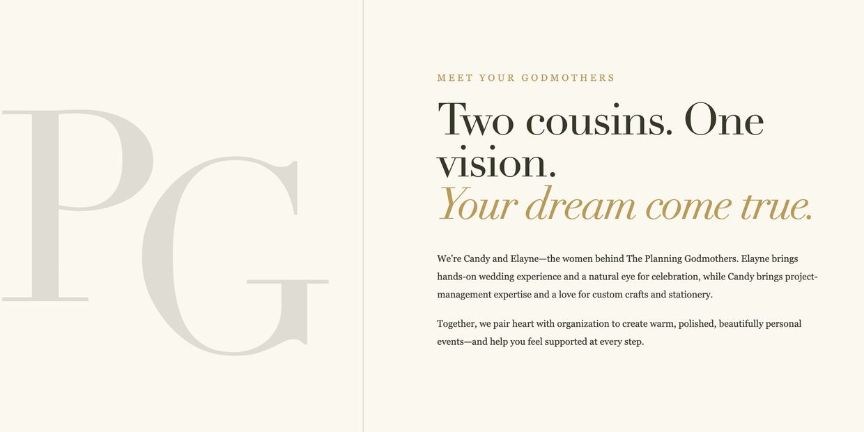 Introduction to Candy and Elayne, founders of The Planning Godmothers.