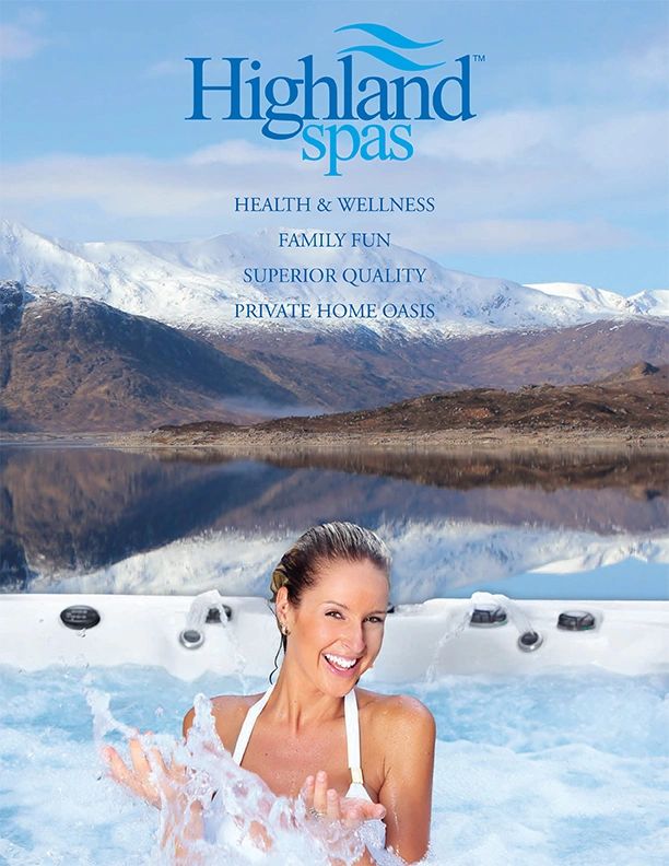 Woman enjoying a Highland Spa with scenic mountain backdrop.