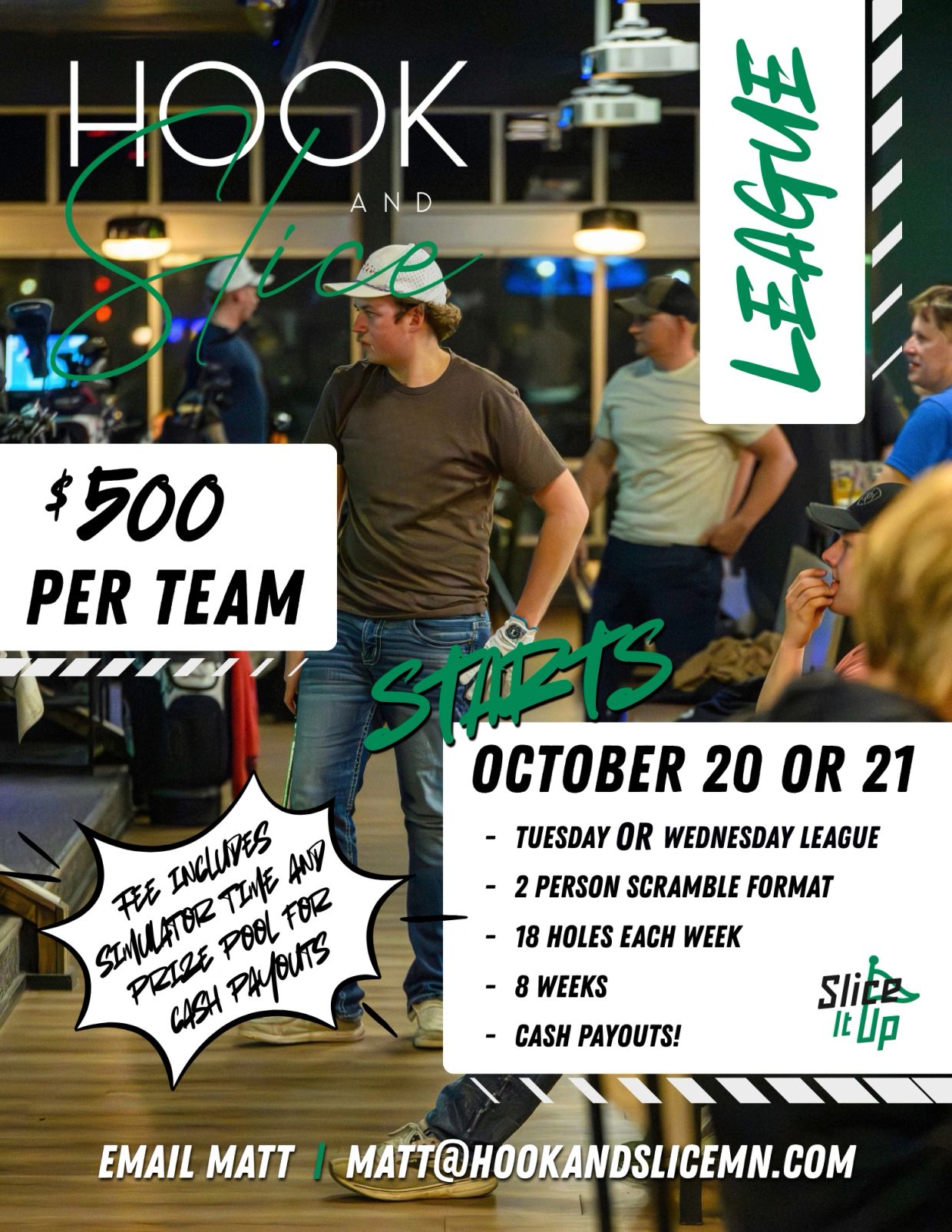Fall golf league at HOOK and Slice