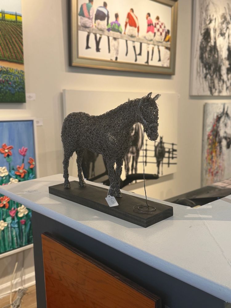 Wire horse in Spa Fine Art Gallery Saratoga Springs, NY