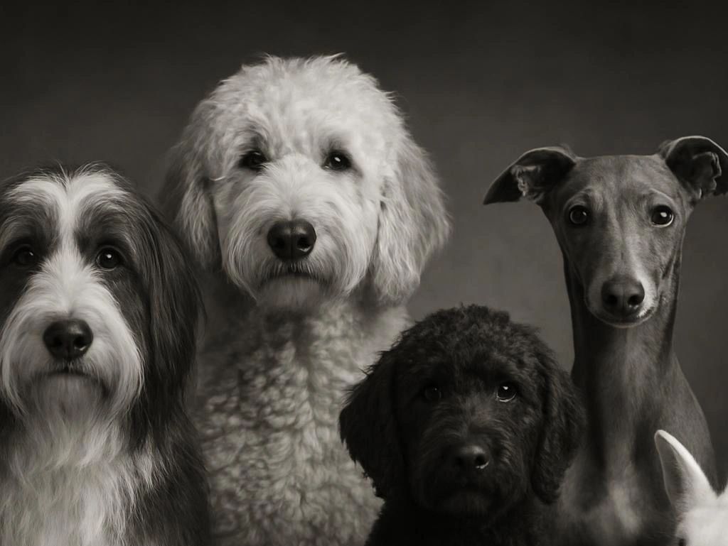 those are my kids, my family, my old dogs, and bunny  the logo were inspired by them  