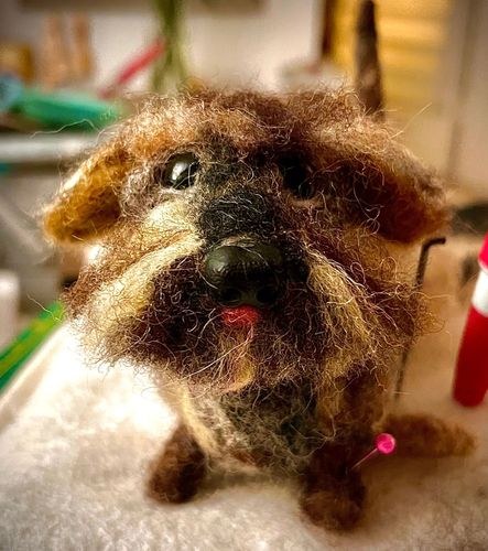 Whimsical Wire Haired Dachshund