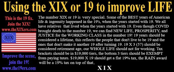 Motivational message about using the number 19 to improve life and prosperity.