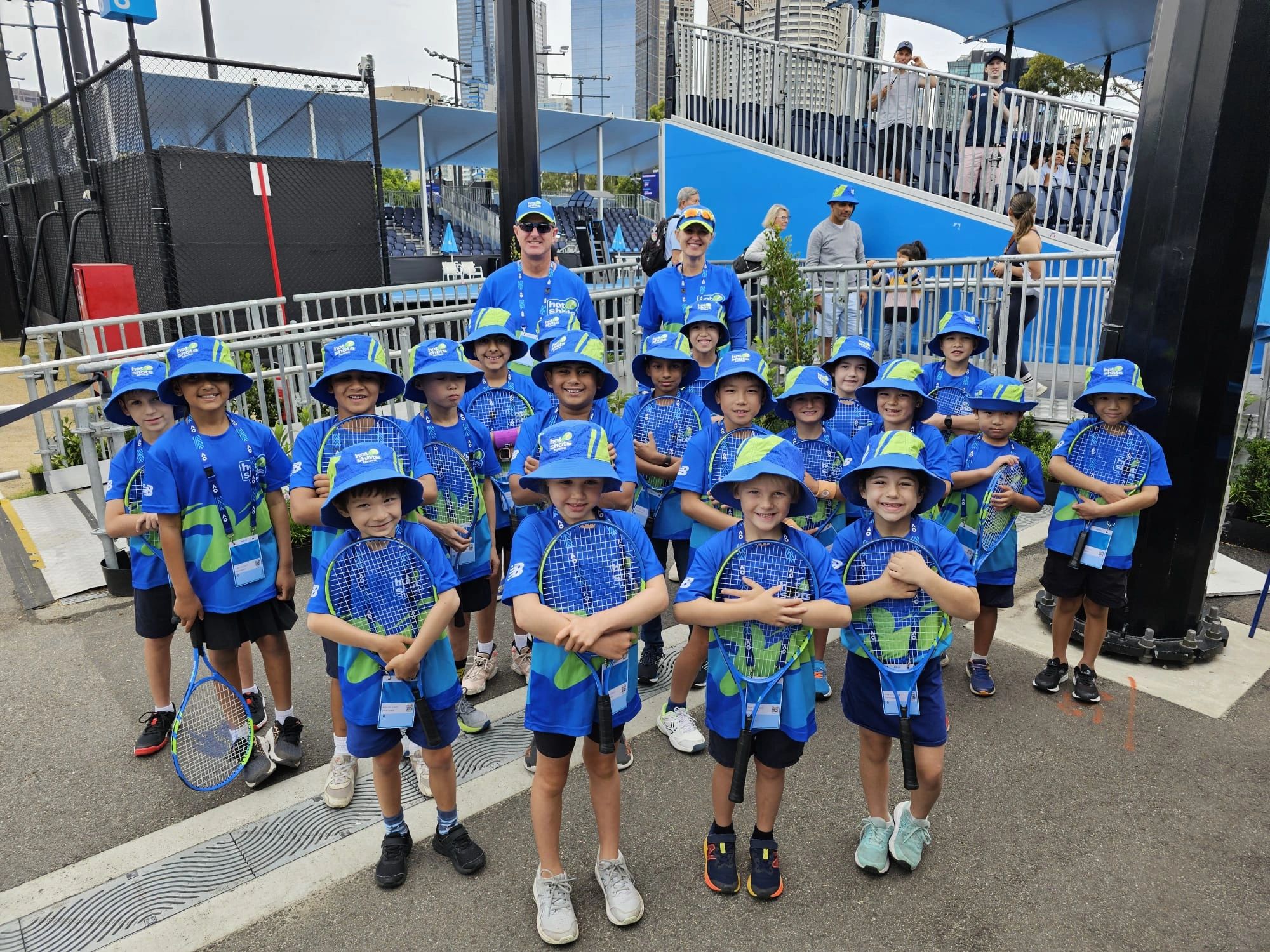 Our Hot Shots Superstars enjoying the day out at the AO.