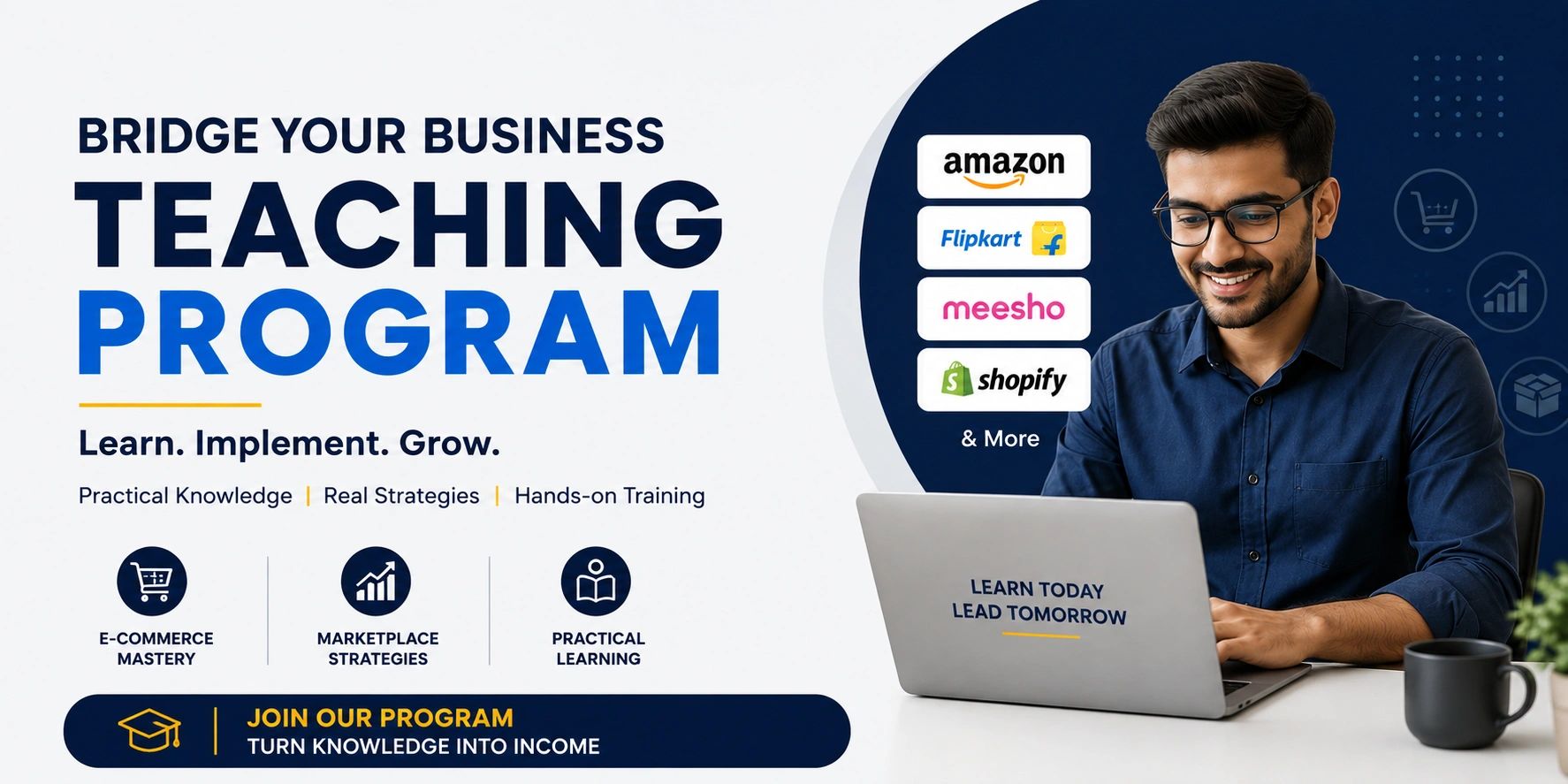 Empowering entrepreneurs and professionals with practical e-commerce skills, marketplace expertise.