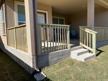 The front porch of a house