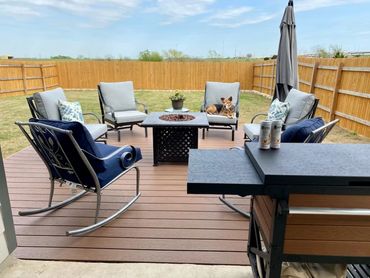 Deck with furniture