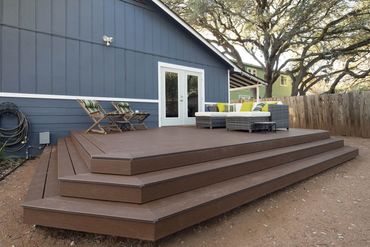 16x12 composite deck with surround stairs!