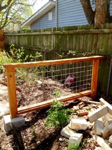 Railings with a farm wire insert