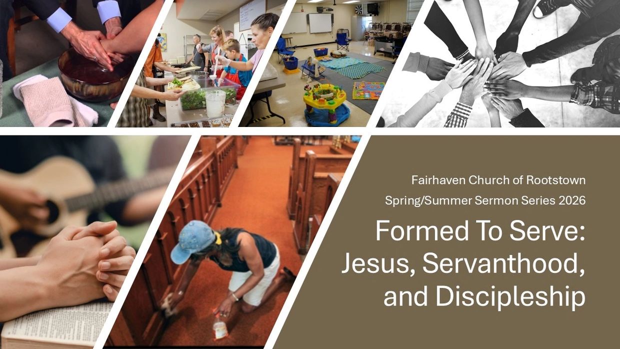 Collage showing acts of service and worship for a church sermon series.