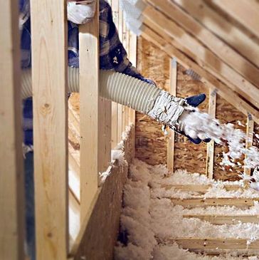 Blown in attic insulation