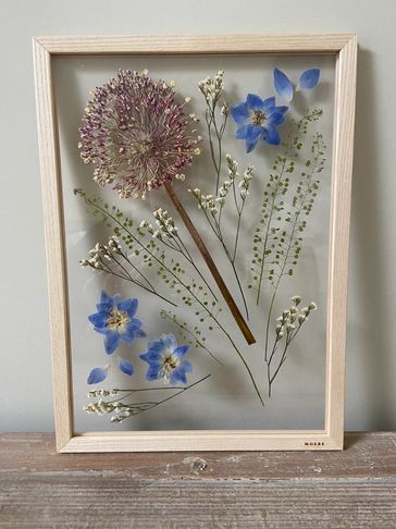 wedding flowers pressed and preserved from a real flower bouquet
