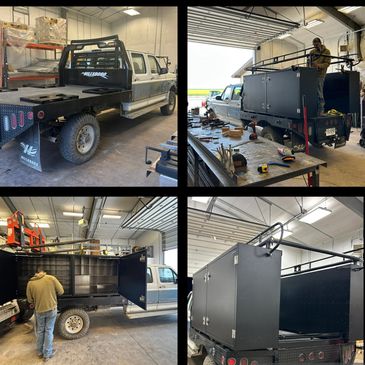 Custom fabrication, flatbed, custom service truck