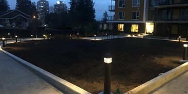 Landscape lighting installation