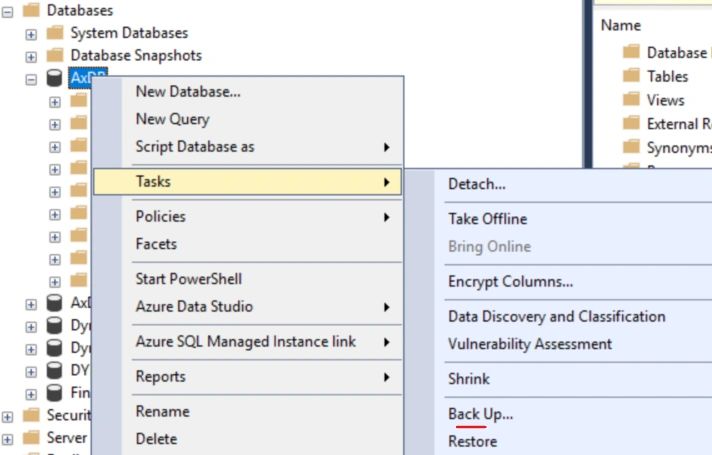 PowerShell SQL DB Backup - D365FO VM