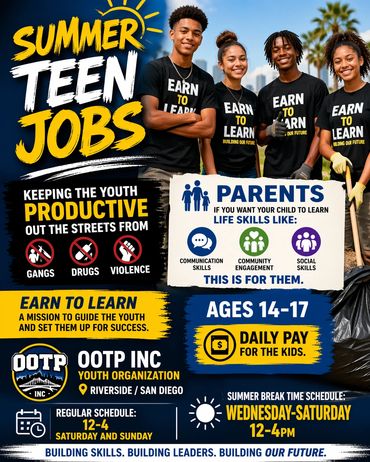 Youth smiling, promoting summer teen jobs for ages 14-17 with daily pay and skill-building.