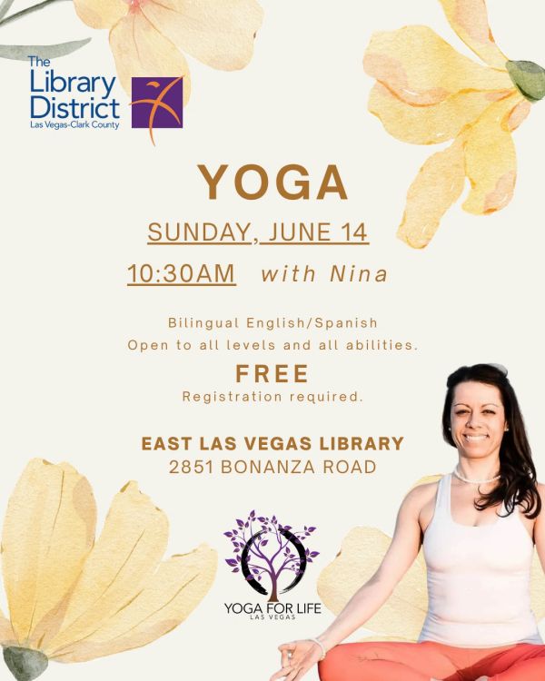 free yoga class for all levels at east las vegas library