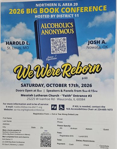 District 11 Big Book Conference - Registration Open!