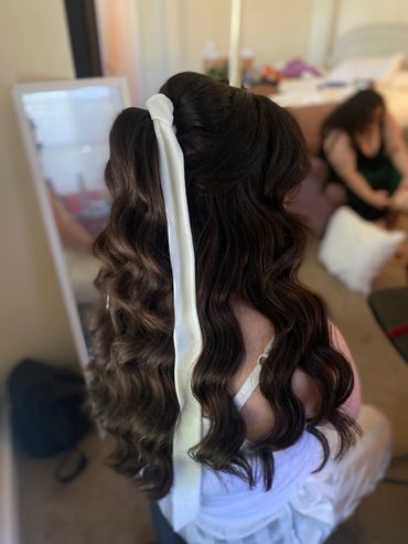 half up half down wedding hair