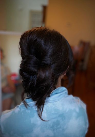 boho bridal hair bun