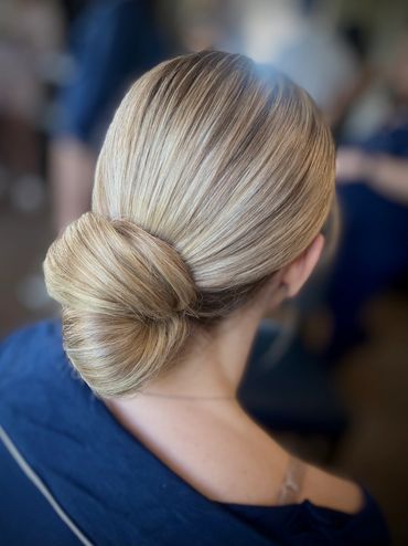 clean low bun updo