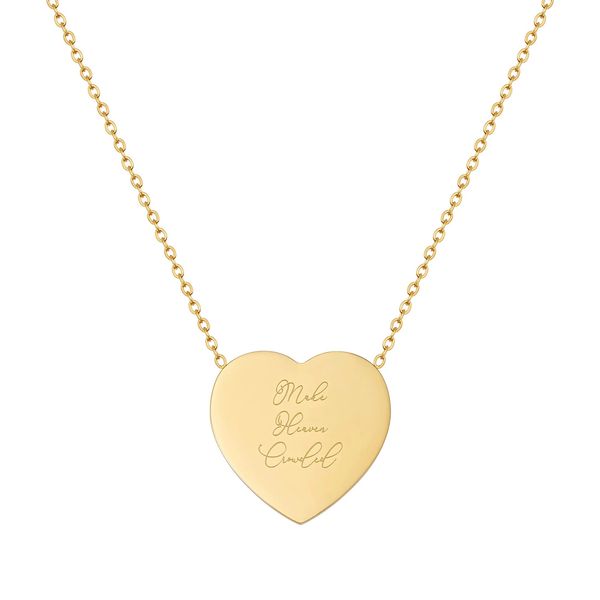 Make Heaven Crowded heart necklace. Everyday gold jewelry necklace 