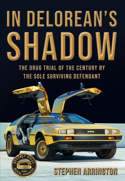 Book cover featuring a DeLorean with gull-wing doors and bold gold text.