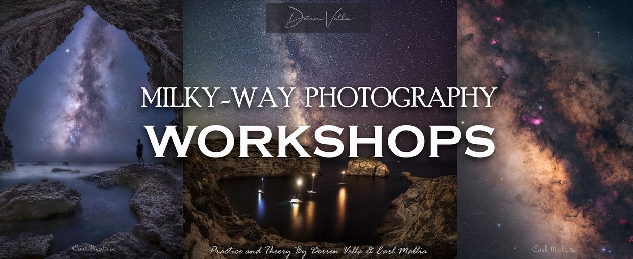 Milkyway photography workshops in Malta and Gozo by Derren and Earl Mallia. Milkyway photos.