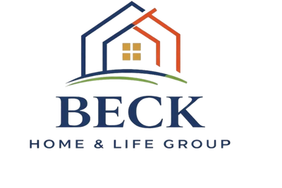 Logo of Beck Home &amp; Life Group with house icons and text.