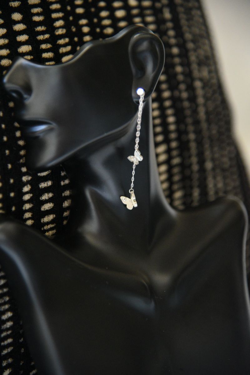 Butterfly Earrings, Sterling silver 925, from Shah Gallery