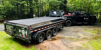 Material Delivery gravel soil Dump Trailer Layout Contracting