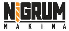 Nigrum Makina logosu, siyah ve turuncu renklerde.