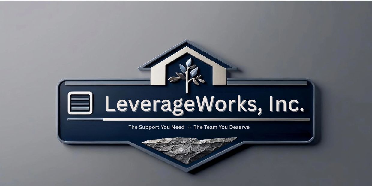 LeverageWorks Logo with tagline The Support You Need, The Team You Deserve