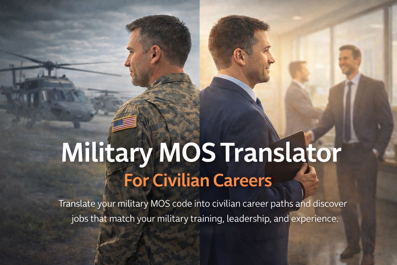 Veteran using a Military MOS Translator to convert military skills into civilian job opportunities.