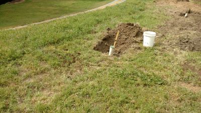 A percolation test being conducted in Castro Valley, California.