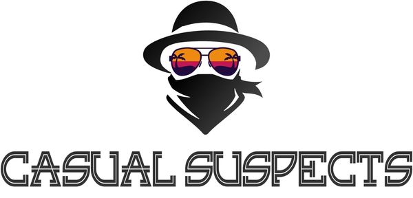 Logo of Casual Suspects with a masked figure.